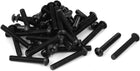 M6 x 40mm Alloy Steel Hex Socket Button Head Machine Screws Black 40 Pcs