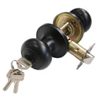 LinkMejor Matte Black Entry Door Knobs with Lock Key Interior Exterior