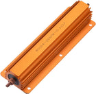 200W 0.1 Ohm Aluminium Housing Chassis Mounted Wirewound Power Resistor Gold Tone