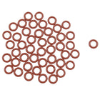 50 Pcs 12mm x 2.5mm x 7mm Dark Red Silicone O Rings Oil Seal Washers Gasket