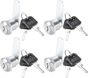 Skuffel lås til skab, 13/16" cylinderlængde med nr.3 kam, passer til 1/2" maks tykk panel, nøglede samme Zinc Alloy sikker fil nøglede kam lås 4stk