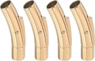 LinkMejor Leather Cord End Clasp, Column Clasps Connectors, Stainless Steel Clasps Closures