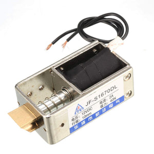 DC 12V 2A Spring Loaded Door Locking Solenoid Electromagnet 10mm 40N