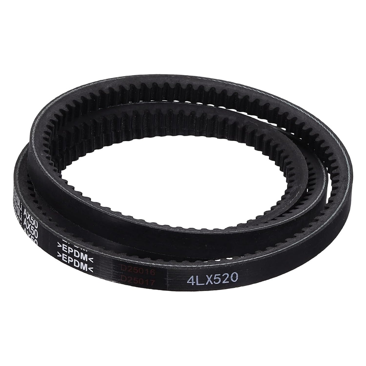 4L520 Rubber V-Belt, 52" Outside Circumference x 0.5" Width x 0.31" Thick Raw Edge Cogged Industrial Rubber V Belt, Updated and Instead of Normal 4L for Lawn Garden Machinery