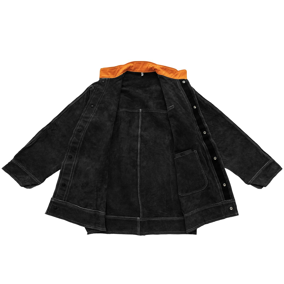 LinkMejor Black Leather Welding Jacket