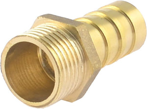 Brass 12mm Hose Barb to 3/8" PT Male Threaded Pneumatic Fitting Coupler
