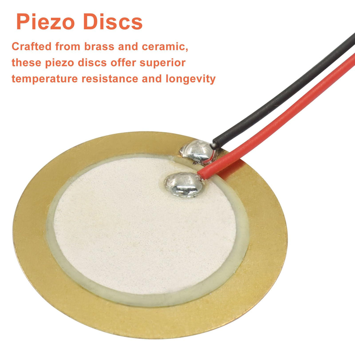 LinkMejor 20 Pack 20mm Piezo Discs med led, tromme trigger Piezo elementer