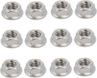 12pcs 5/16"-18 UNC Thread 304 Stainless Steel Hex Serrated Flange Nut Fastener