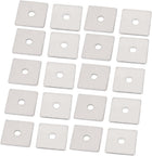 M4 x 16mm Square Stainless Steel Flat Repair Plate Silver Tone 20pcs