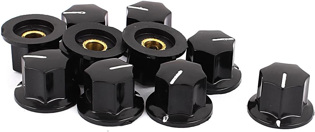 10 pcs Plastic Shell Potentiometer Pot Rotary Control Knob for 6mm Dia Shaft