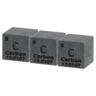 3 Pcs Carbon Cube, 0.39 Inch High Density Metal Element Cube Metal Density Cube for Chemical Elements Collection Science Education Experiment Application, Grey
