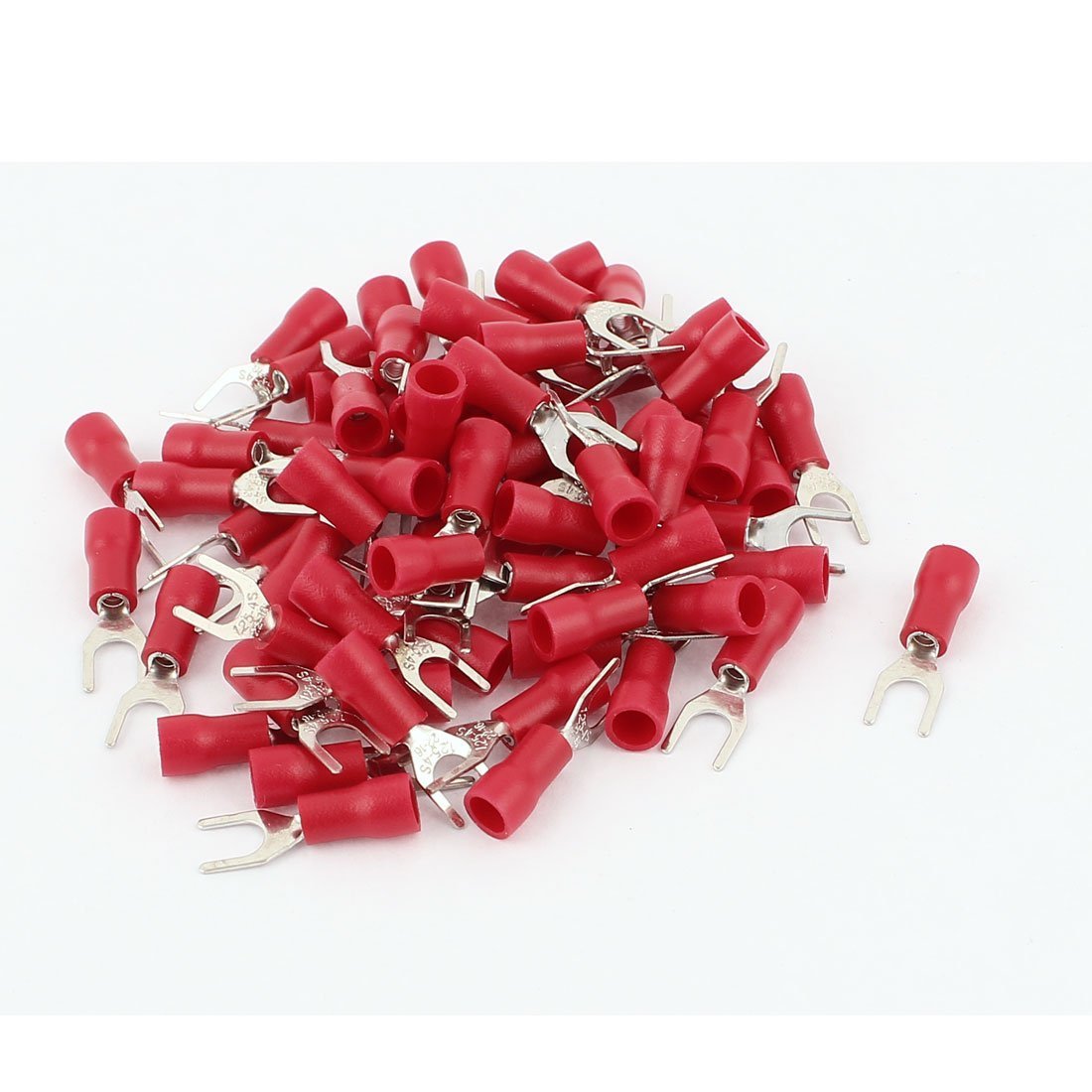 4 Pcs 400V 10A 8 Positions Fork Shaped Spade Terminal Strip Block