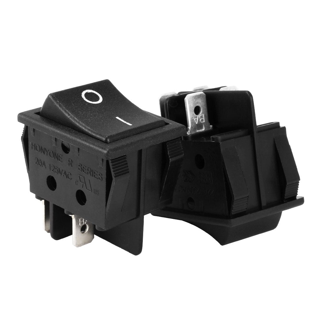 DPST 4Pin 2 Position I/O Boat Rocker Switch Black AC 20A/125V 22A/250V