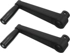 2Pcs 16x192mm (Dia x L) Revolving Handwheel Machine Handle, Universal Lathe Crank Grip Replacement for Industry Lathe Milling Grinding Machine, Black (Square Hole)
