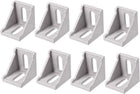 Inside Corner Bracket Gusset, 40mm x 40mm for 4040 Series Aluminum Extrusion Profile, 8 Pcs (Silver)