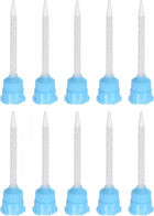 10 Pcs Epoxy Tubes Static Mixer, 3.03-inch Plastic Resin Mixing Nozzle Knob Buckle for AB Glue Adhesive Gun Applicator 50ml Cartridges, White, Blue
