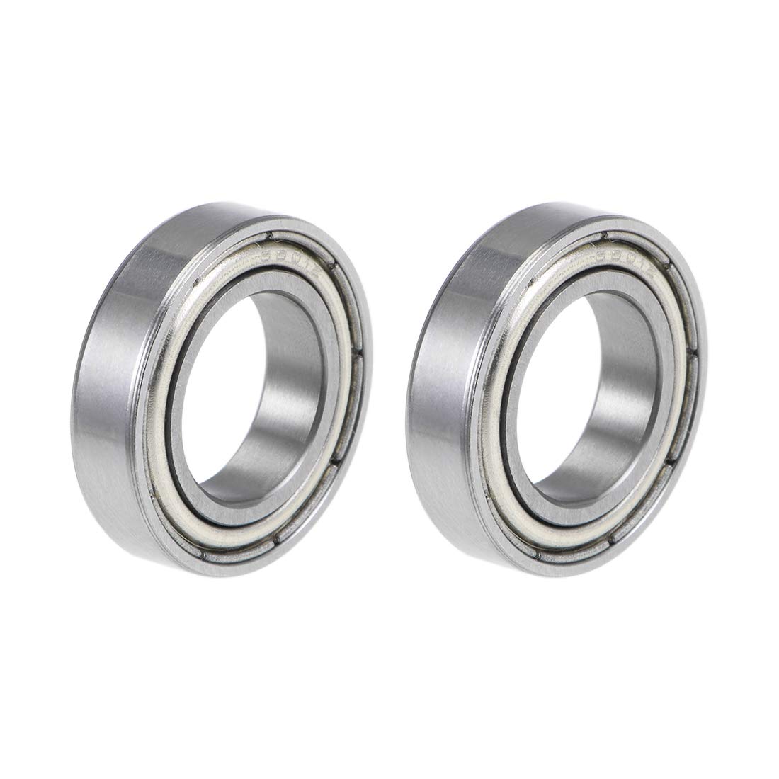 6801ZZ Deep Groove Ball Bearings 12mm x 21mm x 5mm Double Shielded Chrome Steel P6(ABEC3) 2pcs