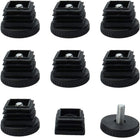 Adjustable Leveling Feet 25 x 25mm Square Inserts Furniture Glide 8 Sets