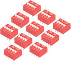 10 Pcs Pink DIP Switch 1 2 3 4 Positions 2.54mm Pitch for Circuit Breadboards PCB