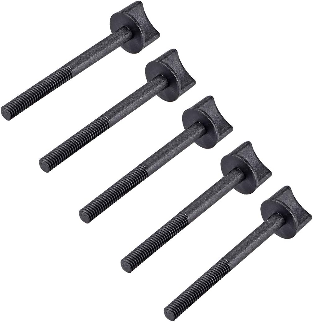 M6 x 30mm Thumb Screw Bolt 60mm Rod Hand Driven Spade Nylon Plastic Screws Metric Partial Thread for RC Model Aircraft 5 Pcs