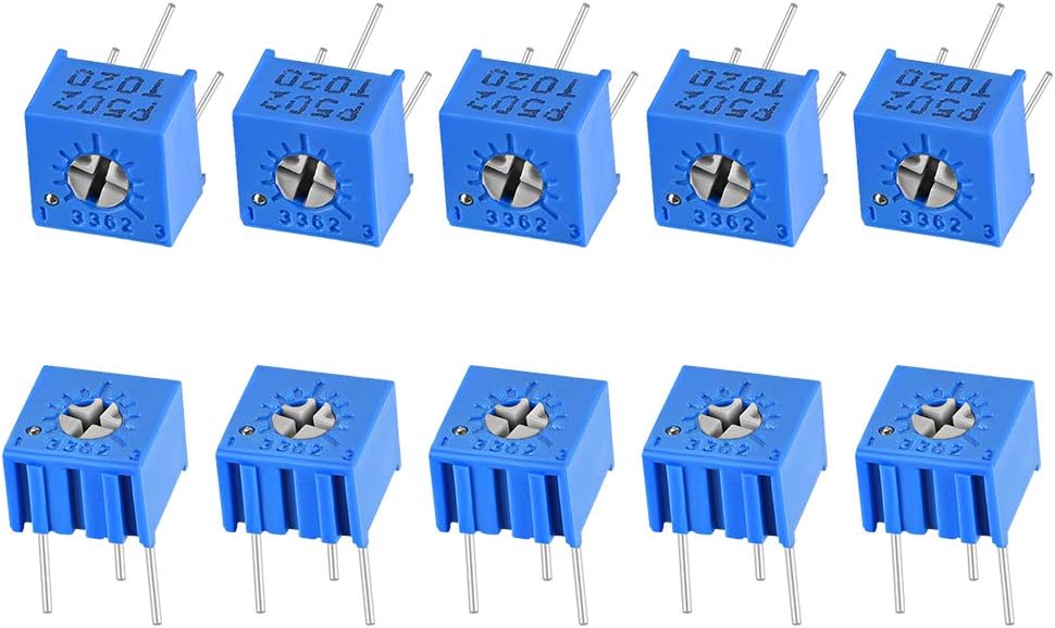3362 Trimmer Potentiometer 5K Ohm Top Adjustment Horizontal Variable Resistors 10Pcs