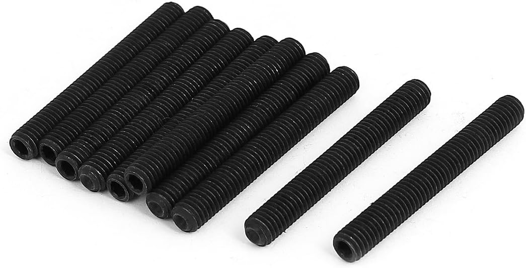 M5x40mm Hex Socket Set Cap Point Grub Screws Black 10pcs