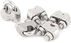 3mm 1/8 Inch Stainless Steel Wire Rope Cable Clamp Clips Fastener 5pcs