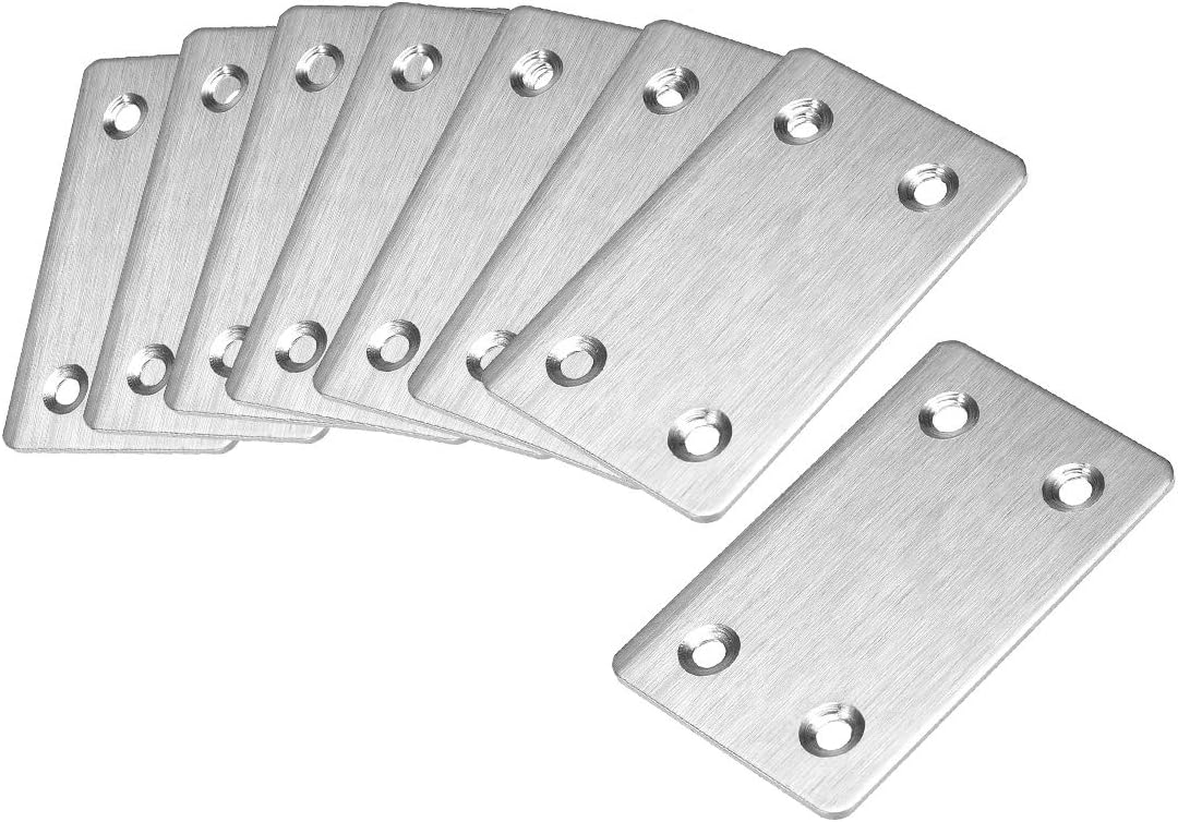 Repair Plate, 60mm x 38mm x 1.5mm, Flat Fixing Mending Bracket Connector, 8 Pcs