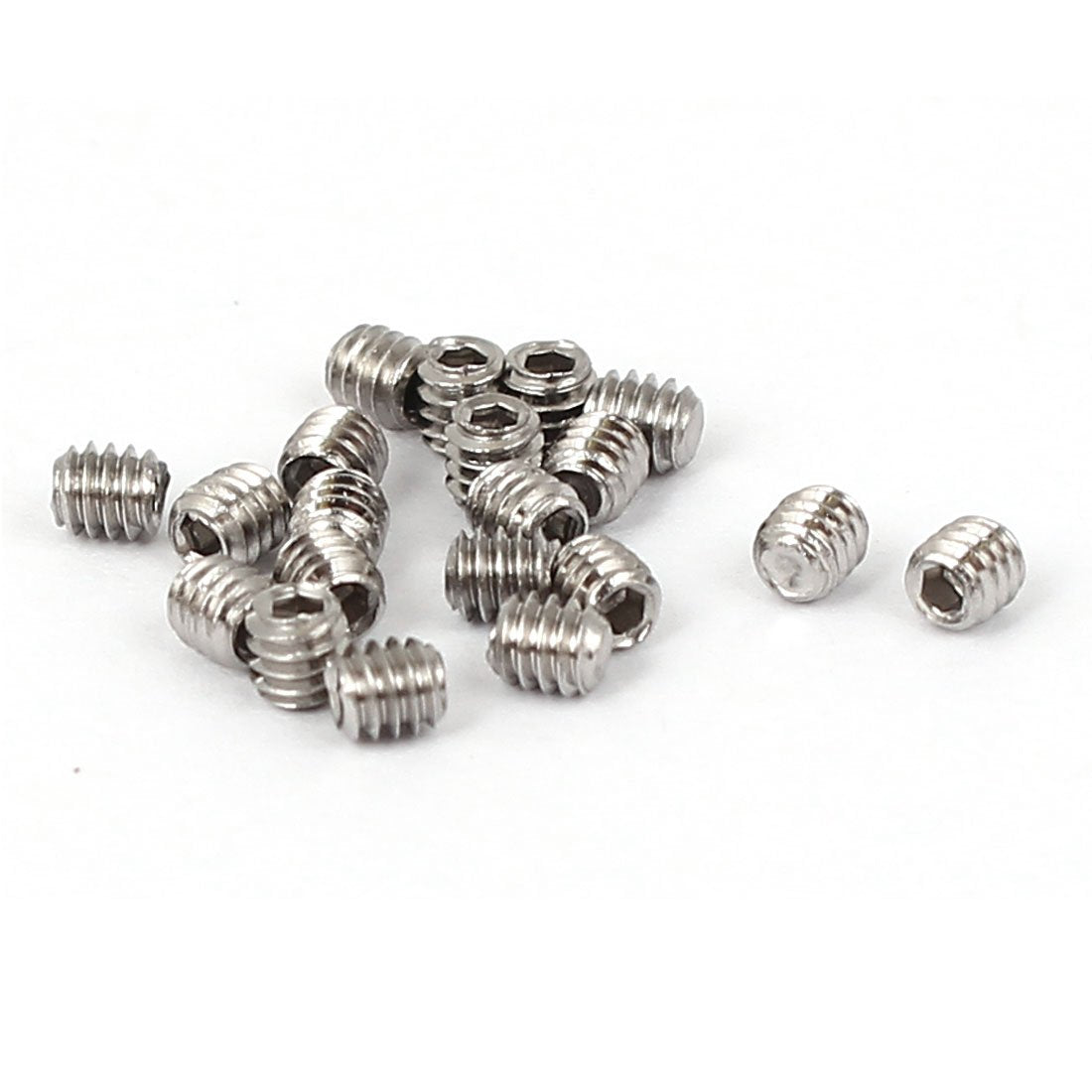 a16022300ux0219 M2x2mm Cup Point Hex Socket Grub Set Screws for Gear (Pack of 20)