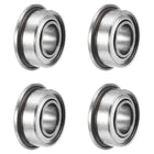 SMF105ZZ Flange Ball Bearing 5x10x4mm Double Shielded 440c Stainless Steel Bearings 4pcs