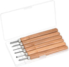6pcs Wood Carving Knife Tools Chisels Set, Big/Medium Flat/Triangle/Arc/Diagonal/Half-Round Graver for DIY Craft Sculpture Carpenter Beginners Experts, Red Wood Handle