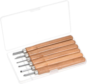 6pcs Wood Carving Knife Tools Chisels Set, Big/Medium Flat/Triangle/Arc/Diagonal/Half-Round Graver for DIY Craft Sculpture Carpenter Beginners Experts, Red Wood Handle