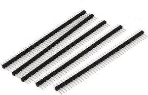 2.54mm Spacing 40 Position Flat Angle Male PCB Pin Header 5 Pcs