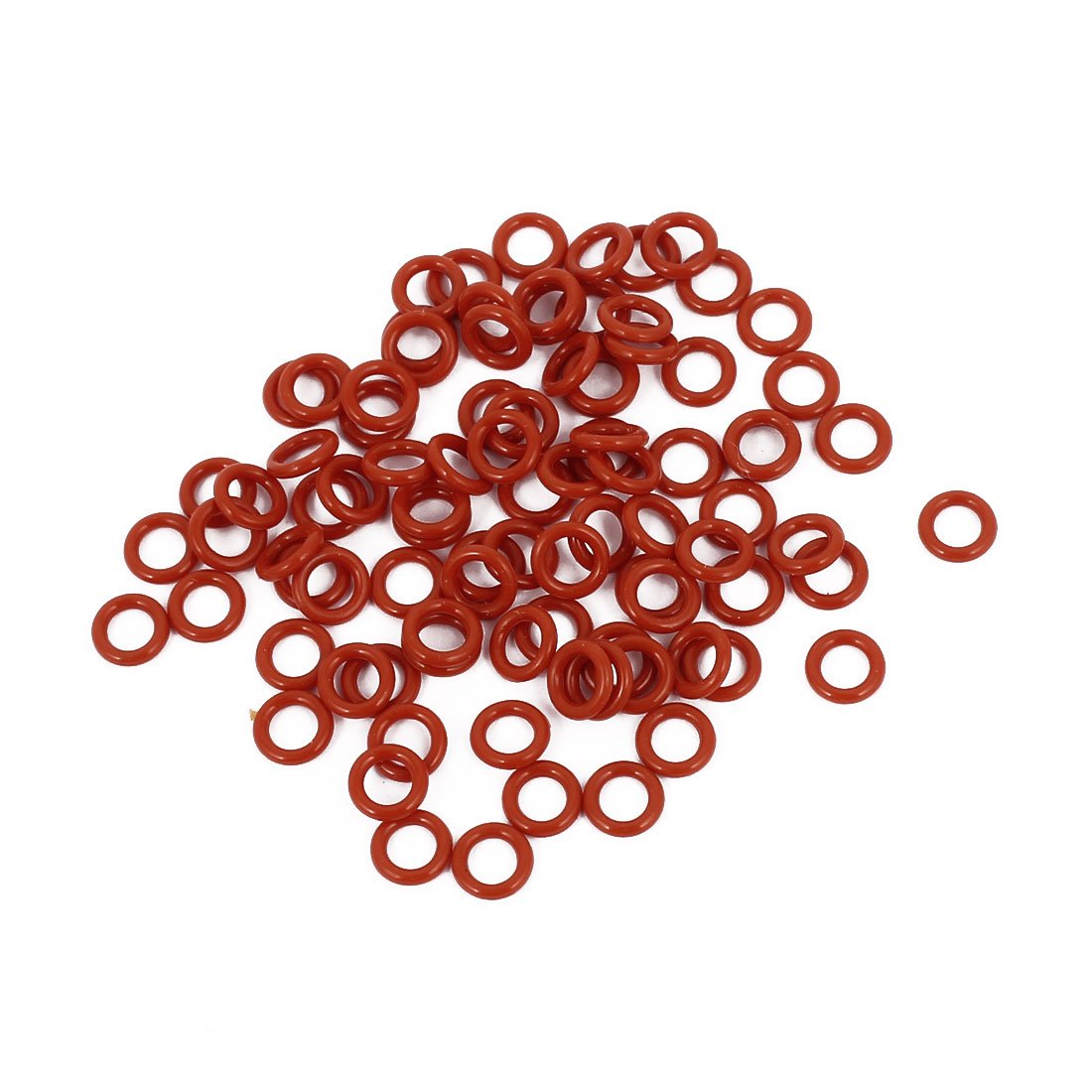 100Pcs 5mm x 1mm Rubber O-Rings NBR Heat Resistant Sealing Ring Grommets Red