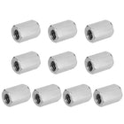 10Pcs UNC 1/4"-20 Coupling Nuts, 15mm Length 304 Stainless Steel Hex Rod Coupler Nut Fully Threaded Studding Connector Fasteners, Silver Tone