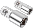 3/8" (F) zu 1/2" (M) & 1/4" (F) zu 3/8"(M) Steckverbinder-Set von 2 Stk., Weiblich zu Männlich, Cr-V Stahl