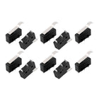 a16121600ux1027 AC250/125V 5 Amp 3 Terminals Momentary 22 mm Lever Arm Micro Switch Black KW12-6 (Pack of 10)