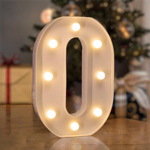 LinkMejor Light Up Letter O, LED Marquee Sign 26 Letters and 10 Numbers, Battery Powered Alphabet Sign Light for Night Lights, Weddings, Birthdays, Parties, Holiday Lights or Home Decoration (Warm