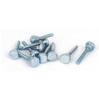 M4x25mm Carbon Steel Step Hand Screw Flat Knurled Head Thumb Bolts 10pcs