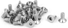 M6x14mm 304 Stainless Steel Flat Head Hex Socket Screws Fastener DIN7991 25pcs