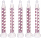 5 Pcs Epoxy Tubes Static Mixer, 4.92-inch Plastic Resin Mixing Nozzle Round Connector for AB Glue Adhesive Gun Applicator 50ml Cartridges, Red