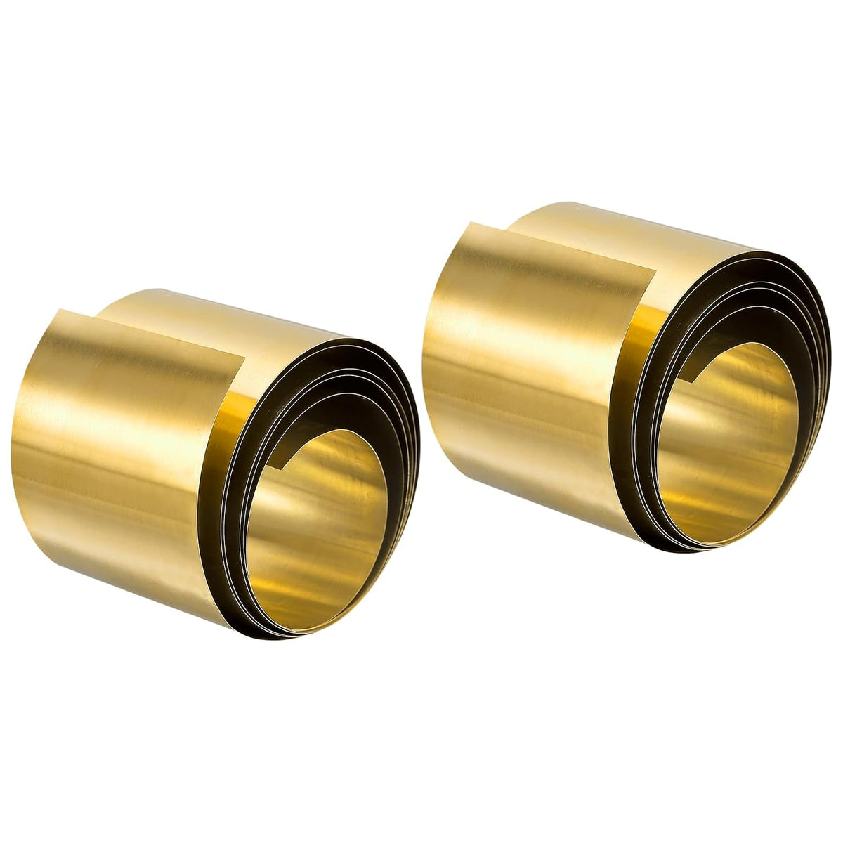 Brass Sheet Roll, 2Pcs 40" x 2" x 0.002" H62 Metal Foil Plate for Crafts, Electrical Repairs, Industry