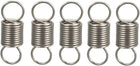 Extended Tension Spring Wire Diameter 0.02", OD 0.2", Free Length 0.59" Stainless Steel Small Dual Hook Tension Spring for Machinery Construction Industrial 5pcs