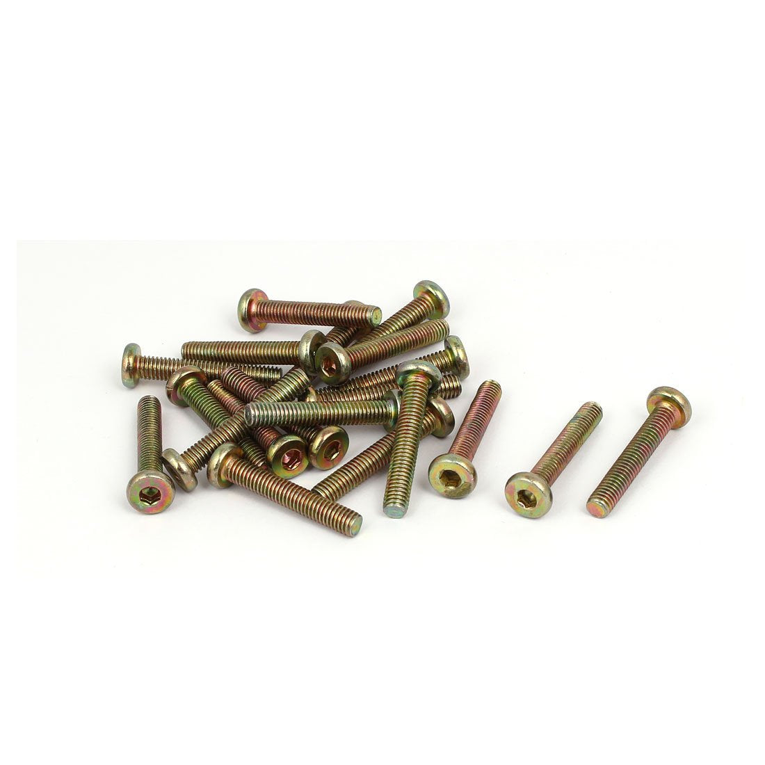 M6 x 35mm Fully Thread Hex Socket Drive Flat Head Screws Bolts Fasteners 20PCS