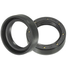 Oil Seal, TC 25mm x 35mm x 10mm Nitrile Rubber Cover Double Lip with Spring for Mechanical Motive Axle Bearing Shaft, Black 2 Pcs