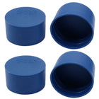 4pcs 38mm Inner Dia PE Plastic End Cap Bolt Thread Protector Tube Cover Blue