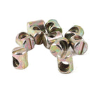 Barrel Bolts Cross Dowel Slotted Furniture Nut for Beds Chairs 4.5 x 10mm 10 Pcs Bronze Tone