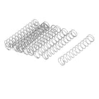 Compression Spring,304 Stainless Steel,9mm OD,0.5mm Wire Size,50mm Free Length,Silver Tone,10Pcs