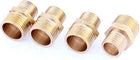 Pipe Fitting Male Brass Hex Reducing Nipple 1/4 x 3/8 BSP 4Pcs