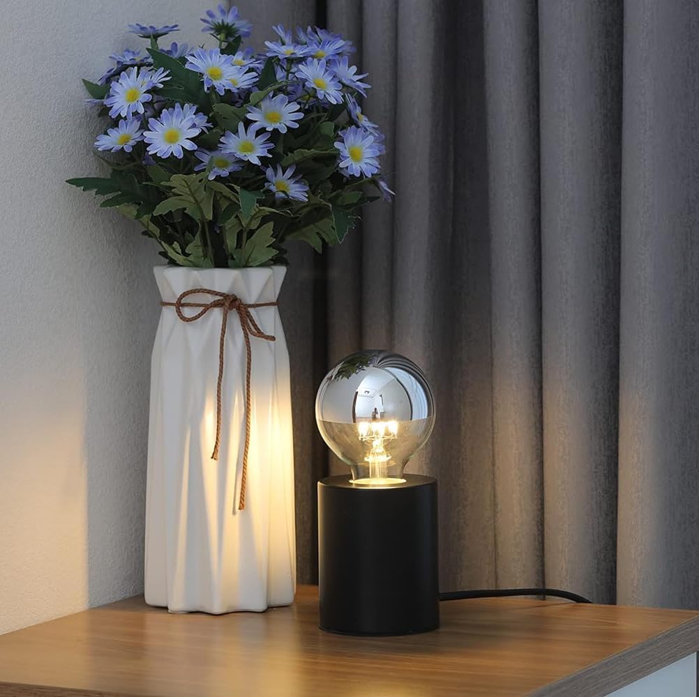 LinkMejor Yarı Gümüş Işık Lambası 6W Ayarlanabilir LED Edison Lambaları 2700K E26 Gümüş